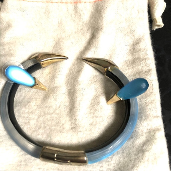 Alexis Bittar Indigo Hinge Bracelet And Earrings Set - Picture 2 of 16